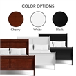 Bowery Hill Transitional Solid Wood Panel Queen Bed in Cherry