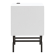 Bowery Hill Wood Storage End Table with USB Port in White Pure