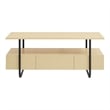 Bowery Hill Contemporary Wood Multi-Storage Coffee Table in Light Maple