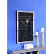 Bowery Hill Contemporary Rectangular Beveled Edge Wall Art in Mirrored