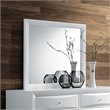 Bowery Hill Transitional Composite Wood Framed Mirror in White
