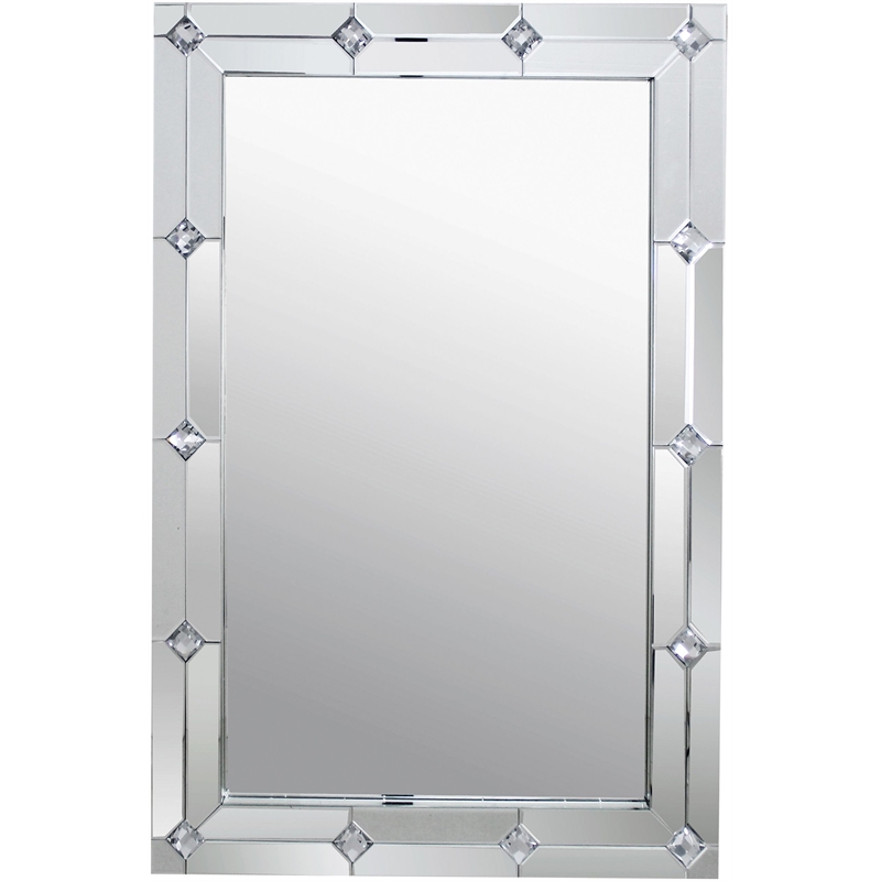 Bowery Hill Contemporary Rectangular Shape Accent Mirror (Wall) in Mirrored