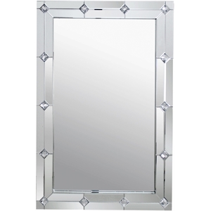 Bowery Hill Contemporary Rectangular Shape Accent Mirror (Wall) in Mirrored