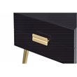 Bowery Hill Contemporary Rectangular Wooden End Table in Black and Gold