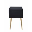 Bowery Hill Contemporary Rectangular Wooden End Table in Black and Gold