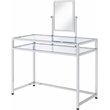 Bowery Hill Contemporary 3 Piece Metal Frame Vanity Set in Chrome