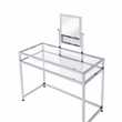 Bowery Hill Contemporary 3 Piece Metal Frame Vanity Set in Chrome