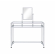 Bowery Hill Contemporary 3 Piece Metal Frame Vanity Set in Chrome
