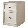 Bowery Hill Transitional Poplar Solid Wood Rolling File in Cottage White