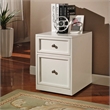 Bowery Hill Transitional Poplar Solid Wood Rolling File in Cottage White
