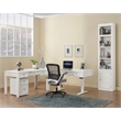 Bowery Hill Transitional Poplar Solid Wood Rolling File in Cottage White