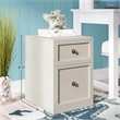 Bowery Hill Transitional Poplar Solid Wood Rolling File in Cottage White