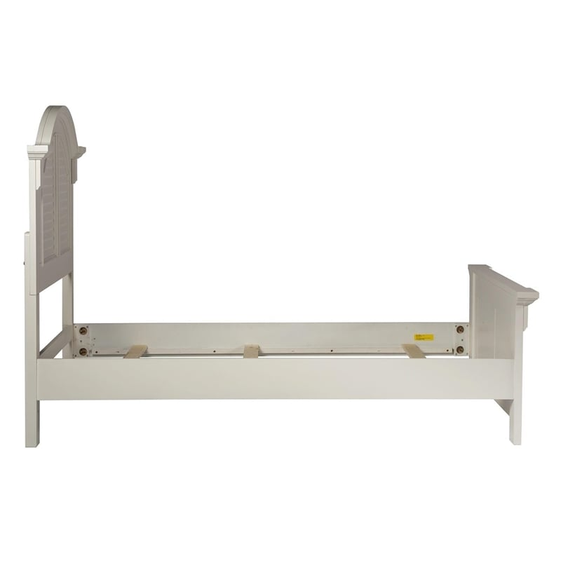 Bowery Hill Contemporary Cottage Style Twin Panel Bed in White