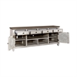 Bowery Hill Contemporary 76-Inch Tile TV Console in Off White