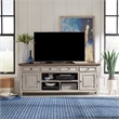 Bowery Hill Contemporary 76-Inch Tile TV Console in Off White