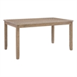 Bowery Hill Contemporary Wood Dining Table in Washed Gray Finish