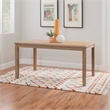 Bowery Hill Contemporary Wood Dining Table in Washed Gray Finish