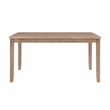 Bowery Hill Contemporary Wood Dining Table in Washed Gray Finish