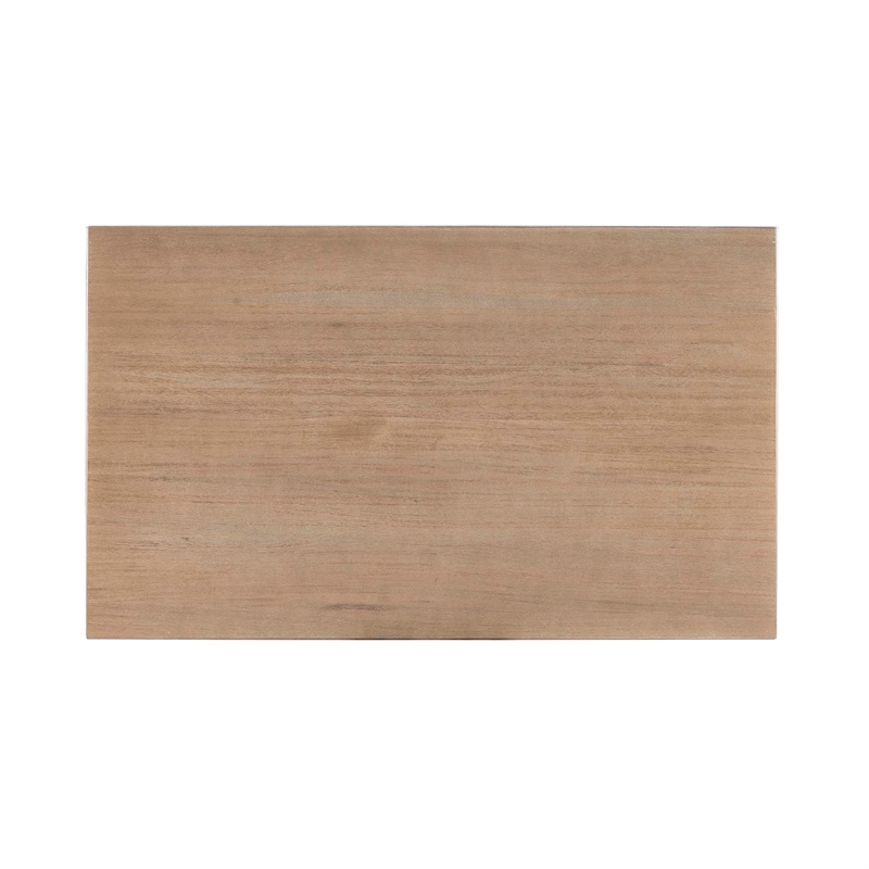 Bowery Hill Contemporary Wood Dining Table in Washed Gray Finish