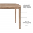 Bowery Hill Contemporary Wood Dining Table in Washed Gray Finish