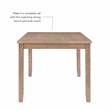 Bowery Hill Contemporary Wood Dining Table in Washed Gray Finish