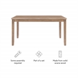 Bowery Hill Contemporary Wood Dining Table in Washed Gray Finish