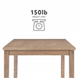 Bowery Hill Contemporary Wood Dining Table in Washed Gray Finish