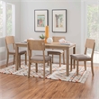 Bowery Hill Contemporary Wood Dining Table in Washed Gray Finish