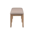 Bowery Hill Contemporary Wood Backless Bench in Washed Gray Finish