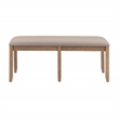 Bowery Hill Contemporary Wood Backless Bench in Washed Gray Finish