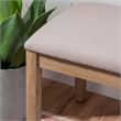 Bowery Hill Contemporary Wood Backless Bench in Washed Gray Finish