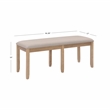 Bowery Hill Contemporary Wood Backless Bench in Washed Gray Finish