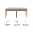 Bowery Hill Contemporary Wood Backless Bench in Washed Gray Finish