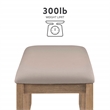 Bowery Hill Contemporary Wood Backless Bench in Washed Gray Finish