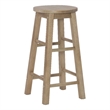 Bowery Hill Contemporary Wood Round Counter Stool in Washed Gray