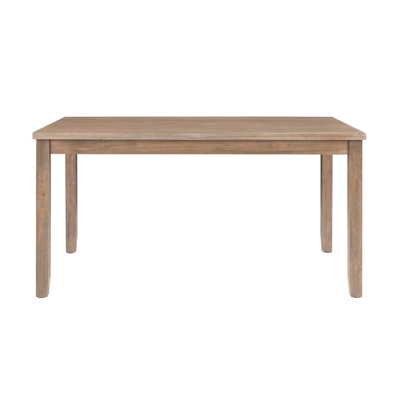 Bowery Hill Contemporary Six Piece Wood Dining Set in Washed Gray
