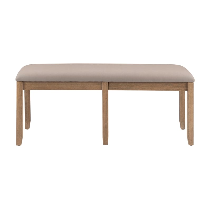Bowery Hill Contemporary Six Piece Wood Dining Set in Washed Gray
