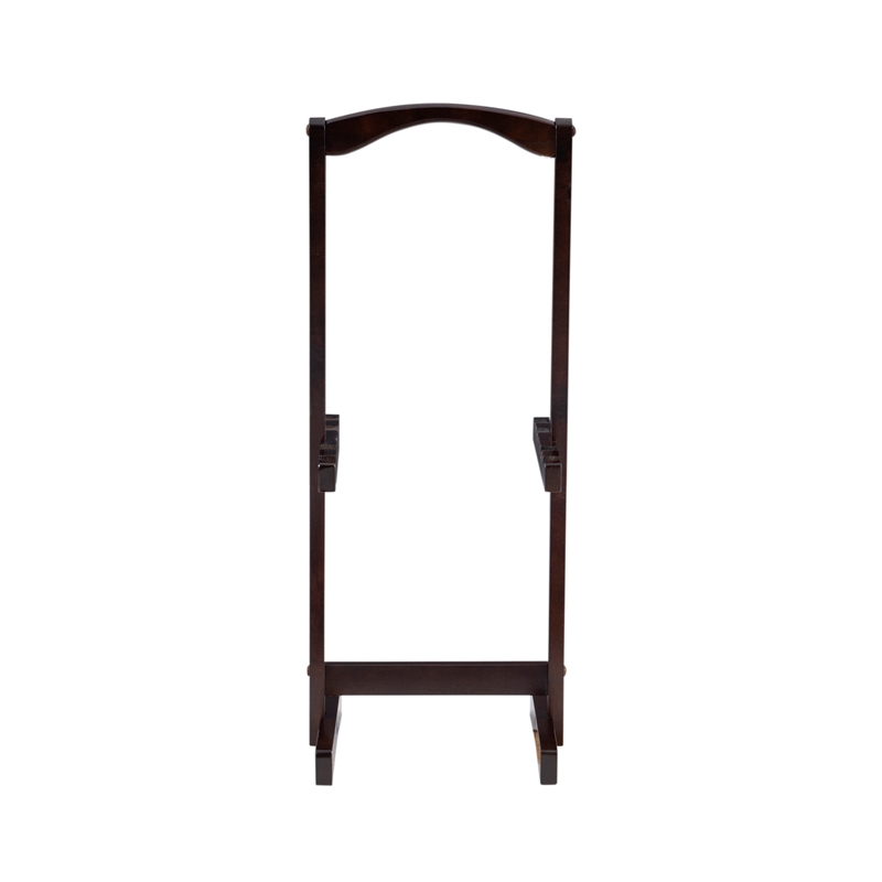 Bowery Hill Modern Wood Five Piece Tray Table Set in Espresso
