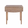 Bowery Hill Modern Wood Square Drop Leaf Table in Washed Gray