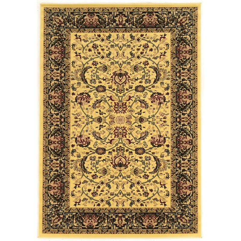 Bowery Hill Modern Nain Polypropylene 8' Square Area Rug in Cream