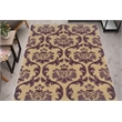 Bowery Hill Fiona Polyester 5'x7' Area Rug in Cream & Purple