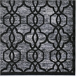 Bowery Hill Iron Gate Polyester 8'x11' Rug in Gray and Black