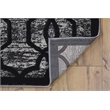 Bowery Hill Iron Gate Polyester 8'x11' Rug in Gray and Black