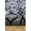 Bowery Hill Iron Gate Polyester 8'x11' Rug in Gray and Black