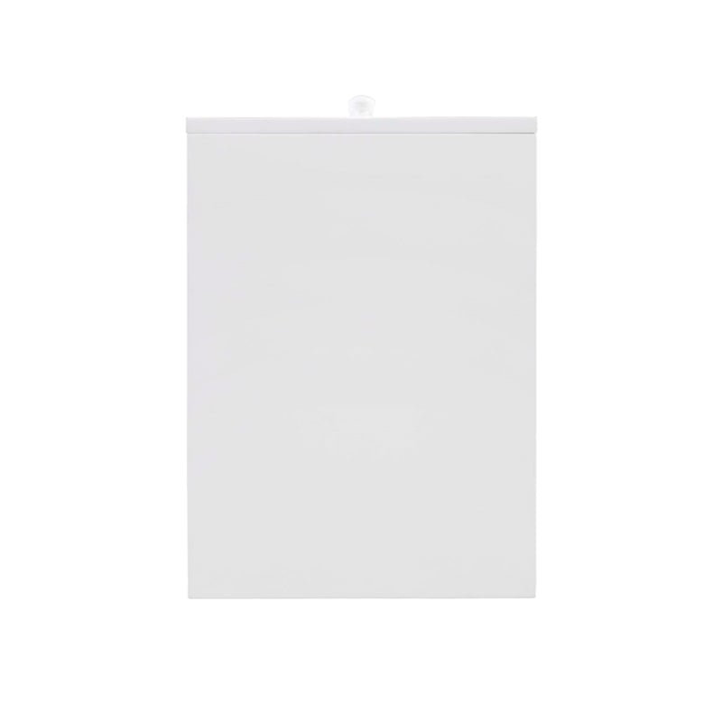 Bowery Hill Wood File Cabinet with 3 Drawers Rolling Castors in Pure White