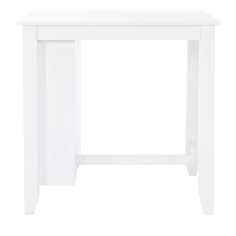 Bowery Hill Acacia White Space-Saving Counter Height Table Rectangular 36