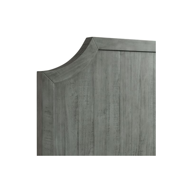Bowery Hill Contemporary Solid Wood Dove Gray California King Panel Bed