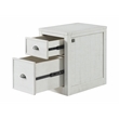 Bowery Hill White 2 Drawer File Cabinet with Fingerprint Lock