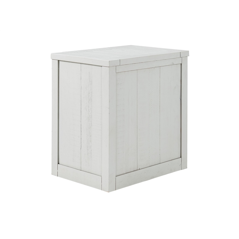 Bowery Hill White 2 Drawer File Cabinet with Fingerprint Lock