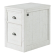 Bowery Hill White 2 Drawer File Cabinet with Fingerprint Lock